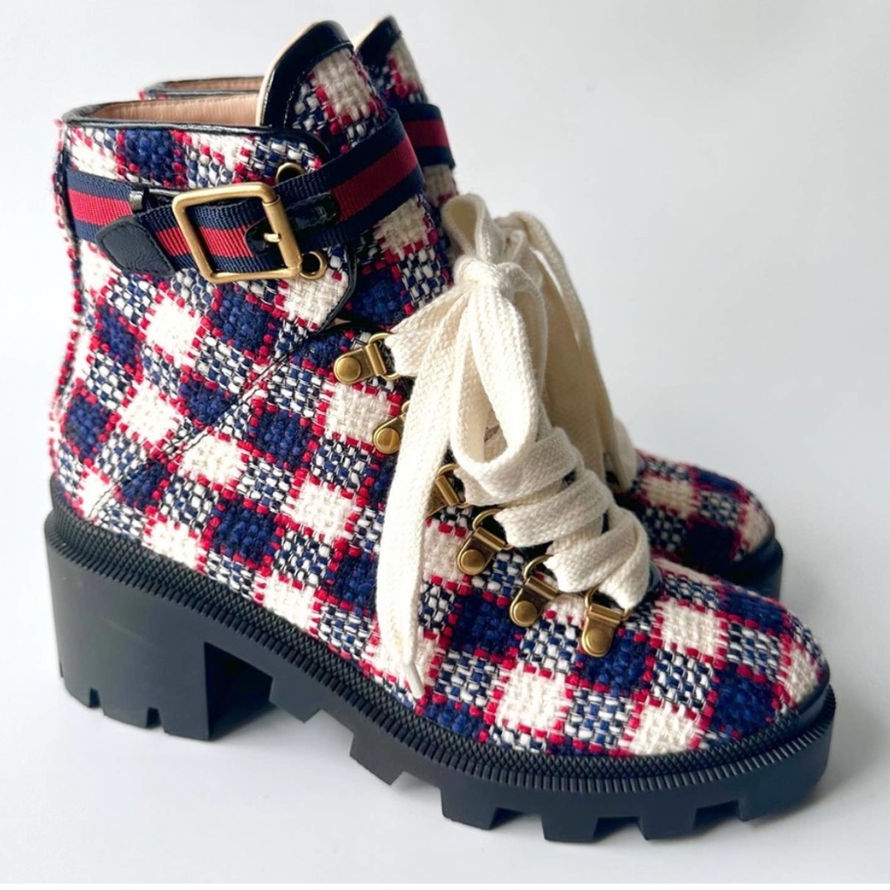 Gucci combat boots 7.5